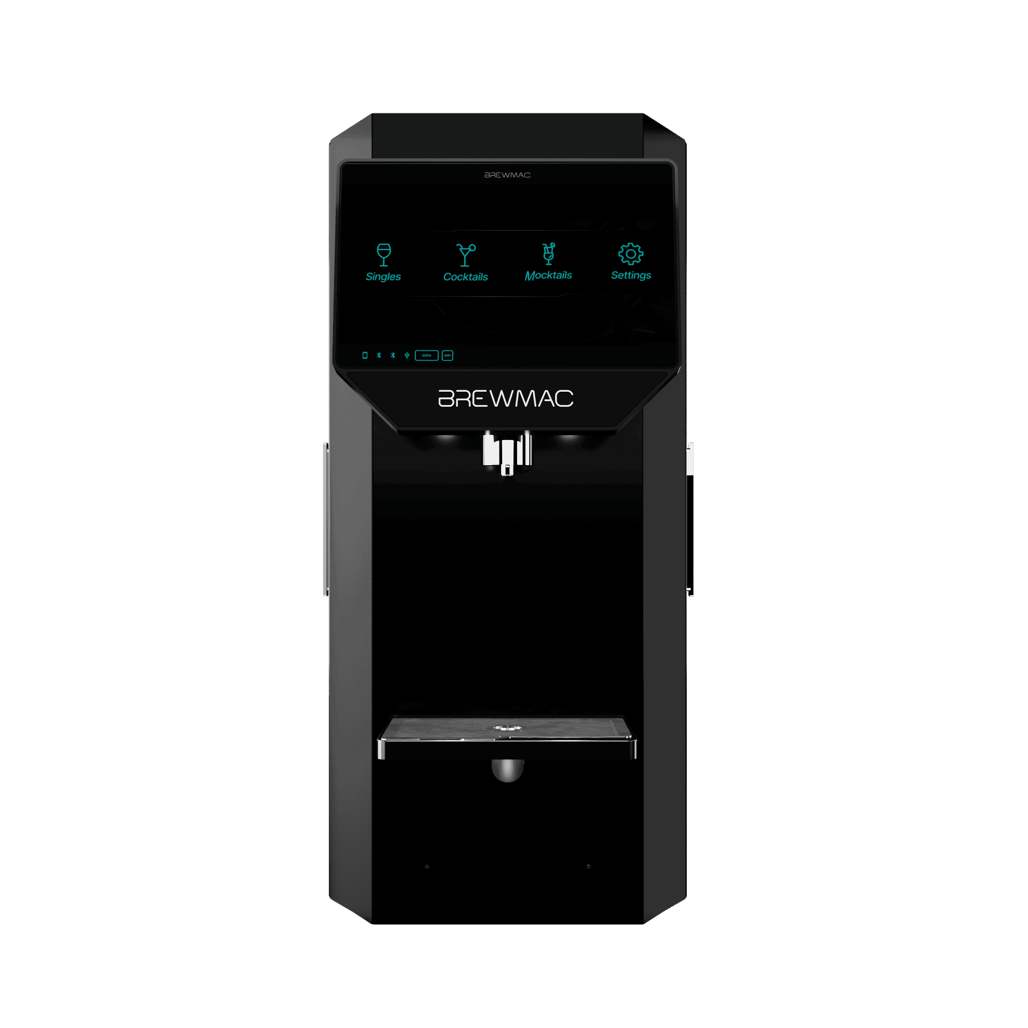 Brewmac Classic automatic cocktail machine in black, front view